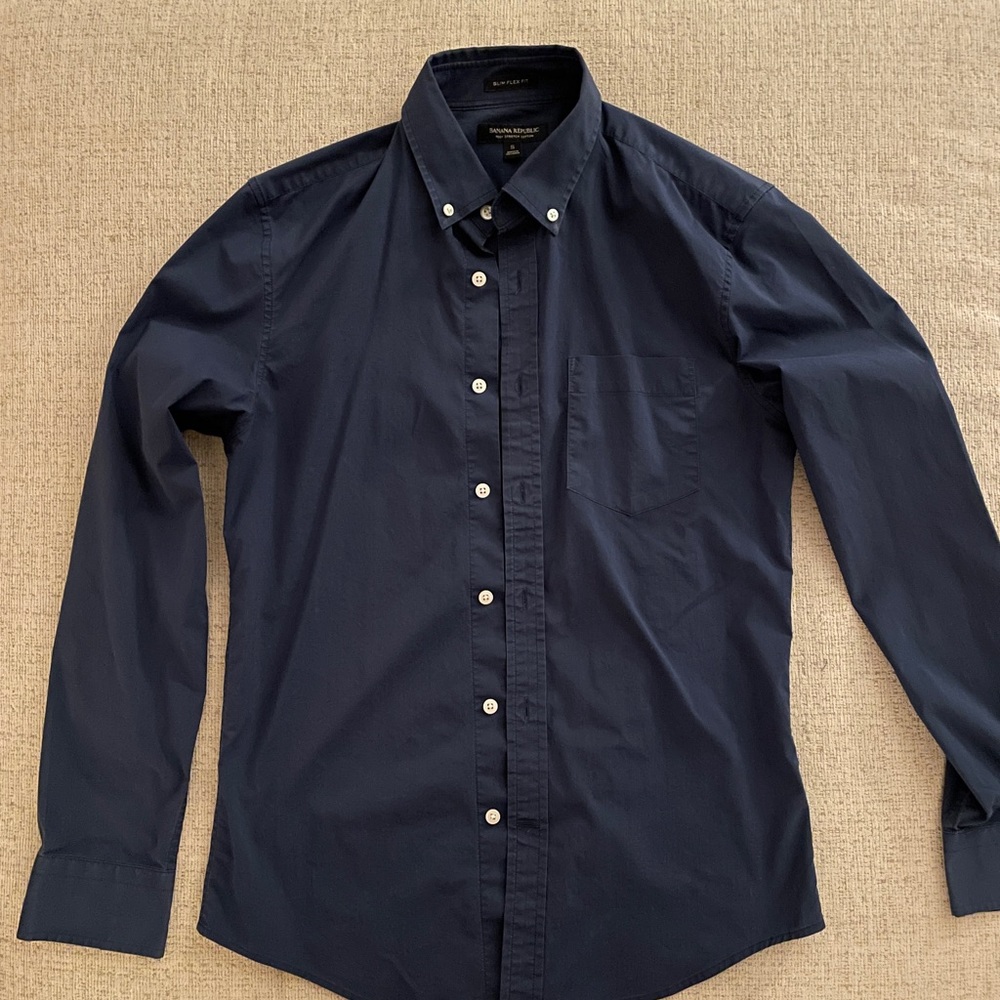SOLD Banana Republic Navy Button Down Shirt